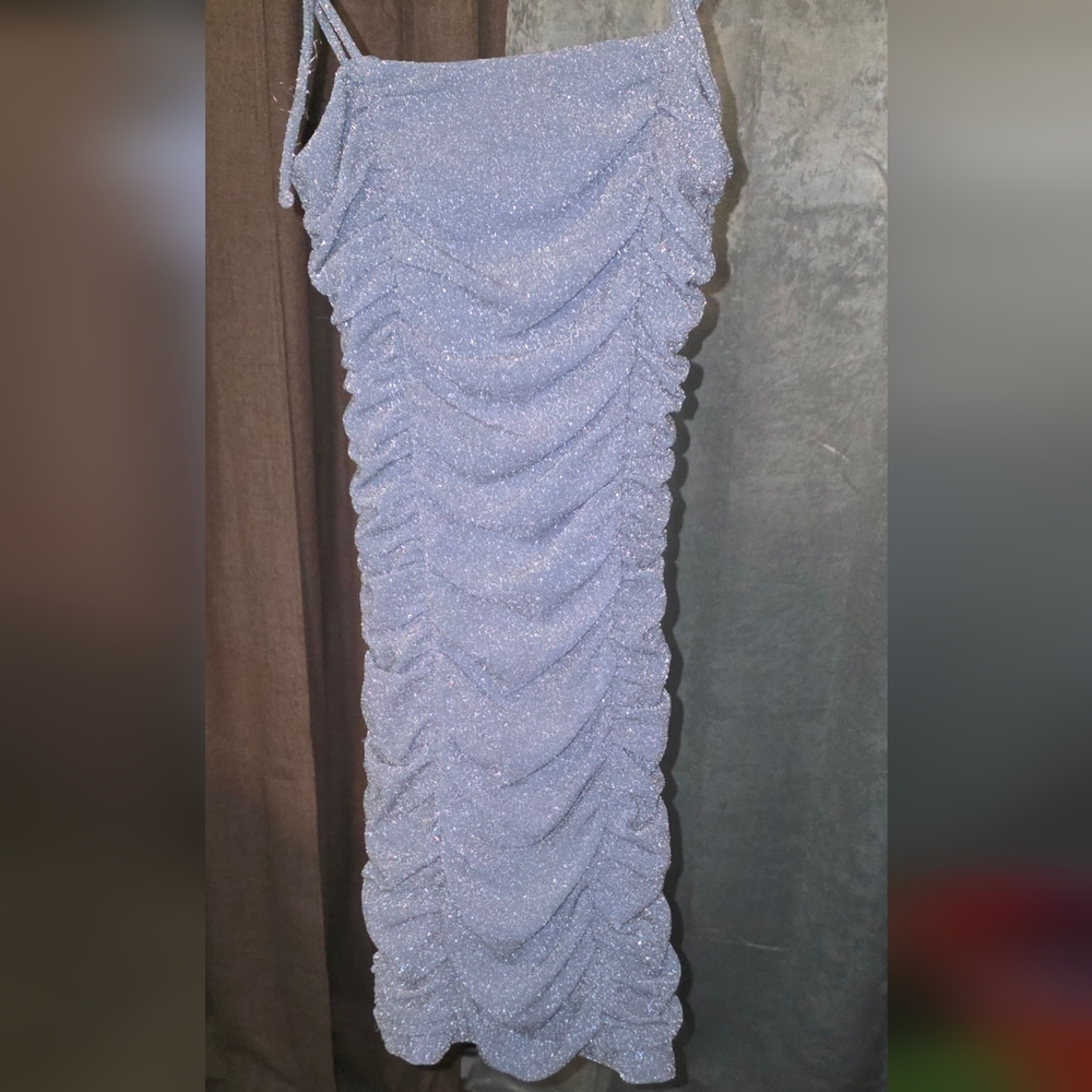 Jump Shimmering Silver Gathered Pencil Skirt